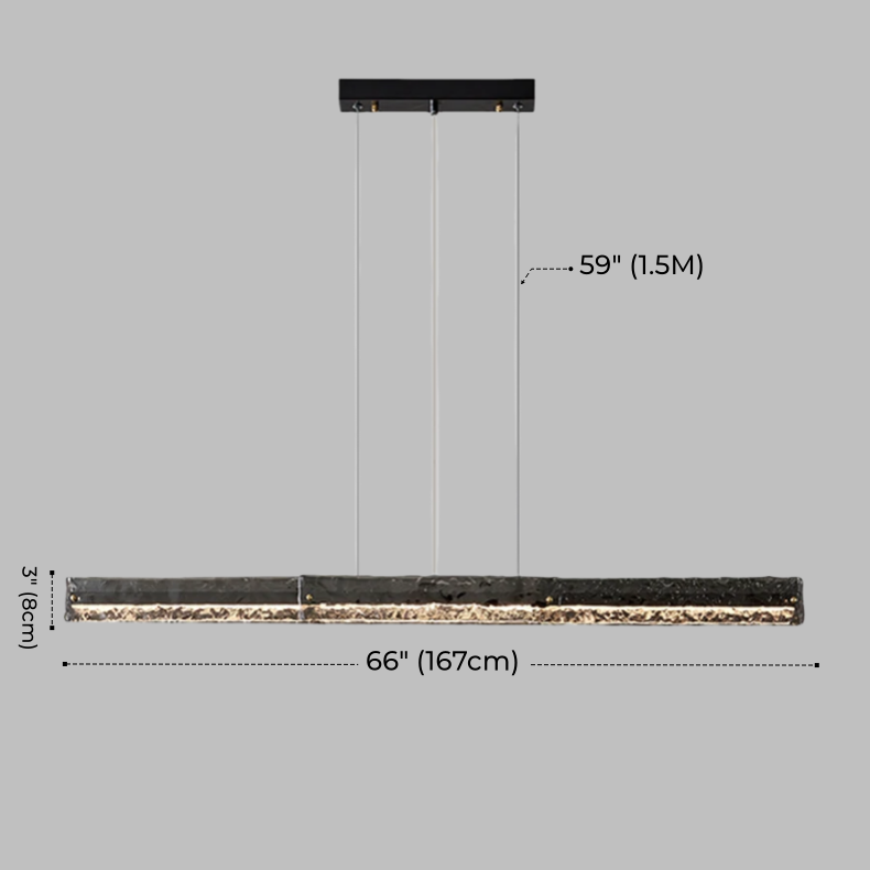 Bling Textured Glass LED Pendant Light for Dining Room