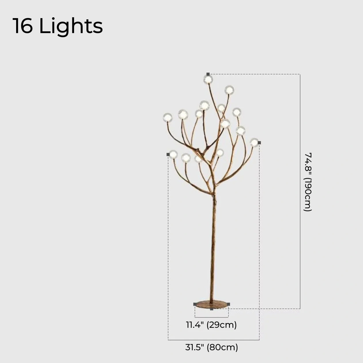 Rustic Tree Branch Floor Lamp