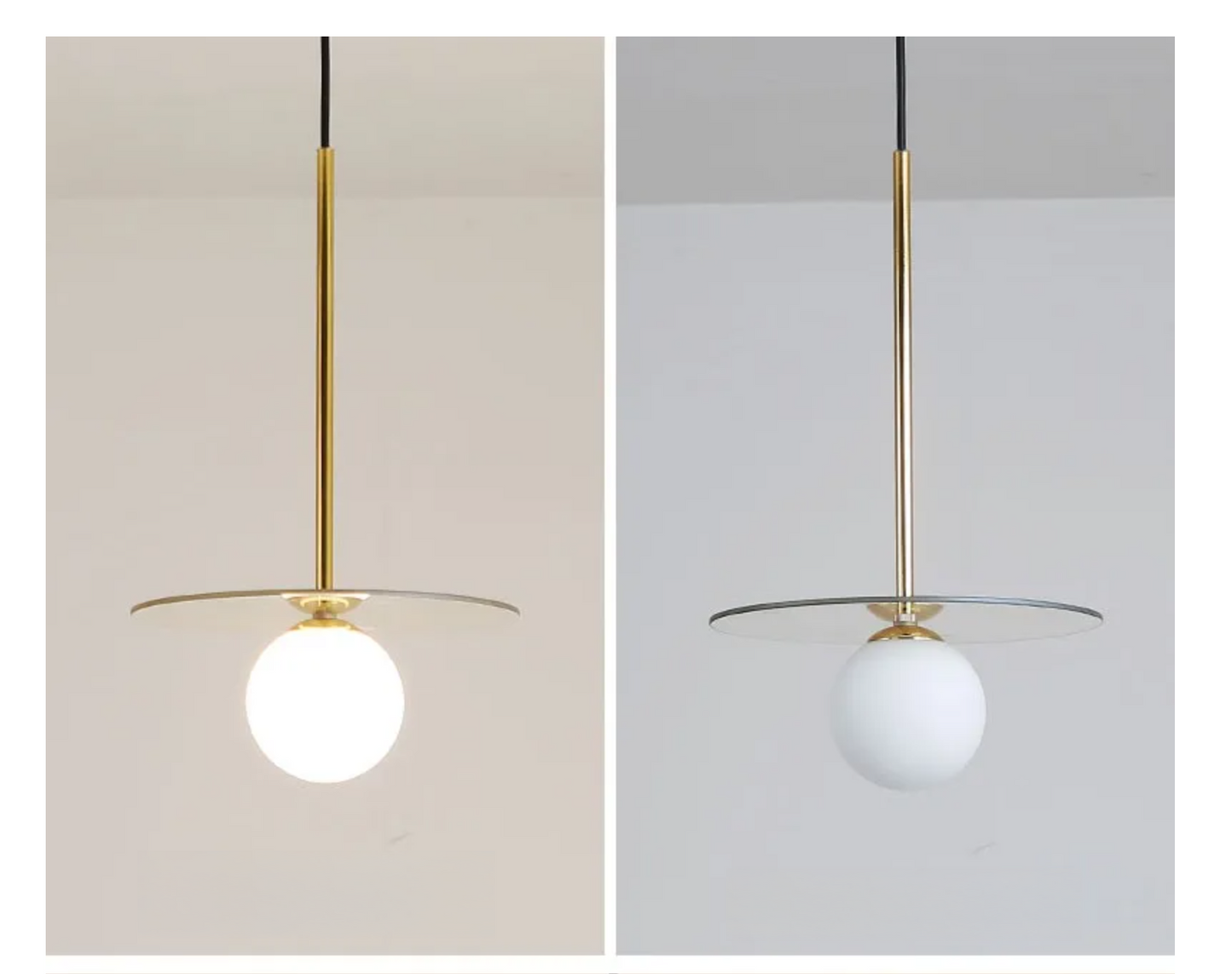 Orion Disc Globe Pendant Light