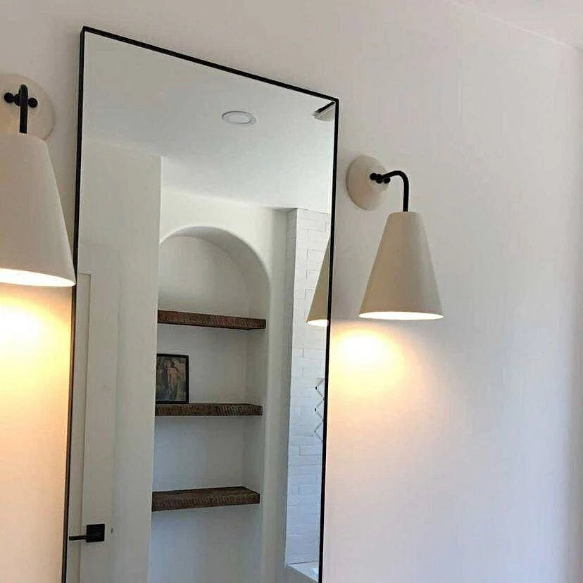 Rustic White Bathroom Wall Sconce