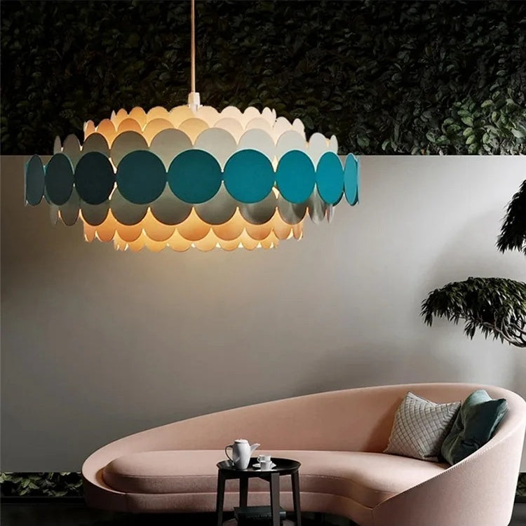 Mazal Modern Three-Tier Tiffany Chandelier Lamp