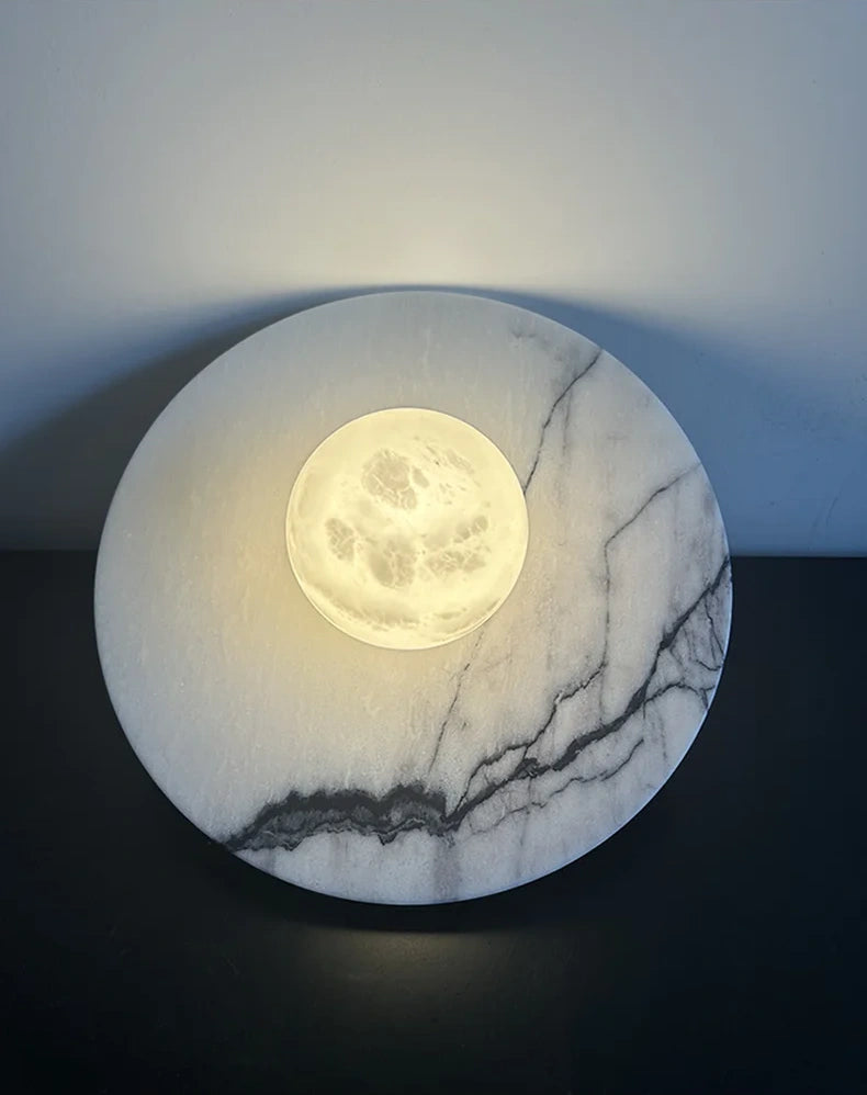 Luna Alabaster Disc Wall Light