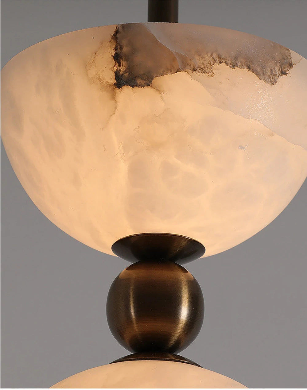 Celeste Double Dome Alabaster Pendant Light