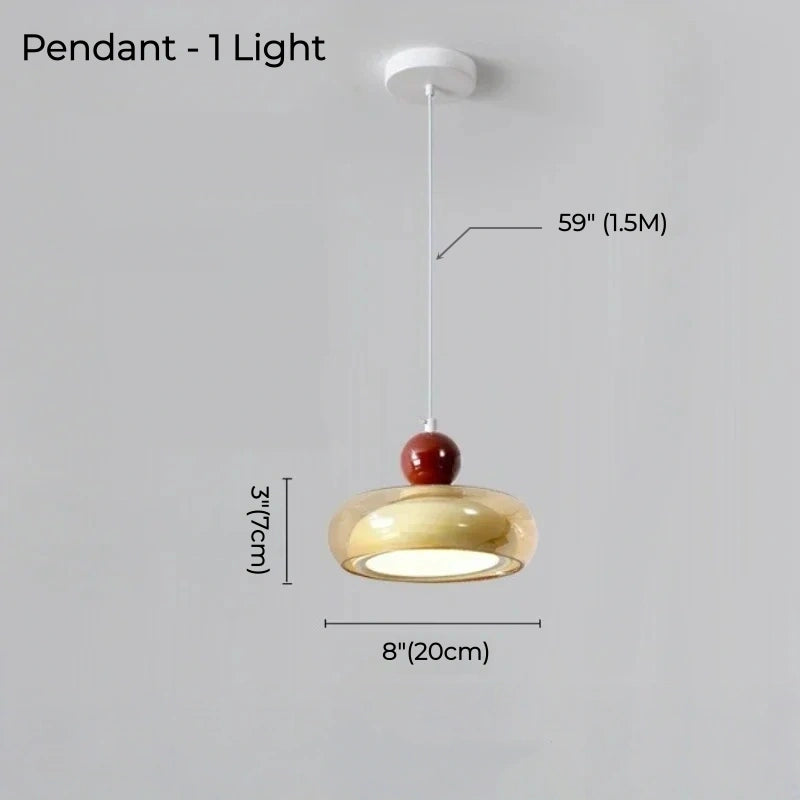 Marcella Amber Glass Adjustable Swing Arm Wall Sconce