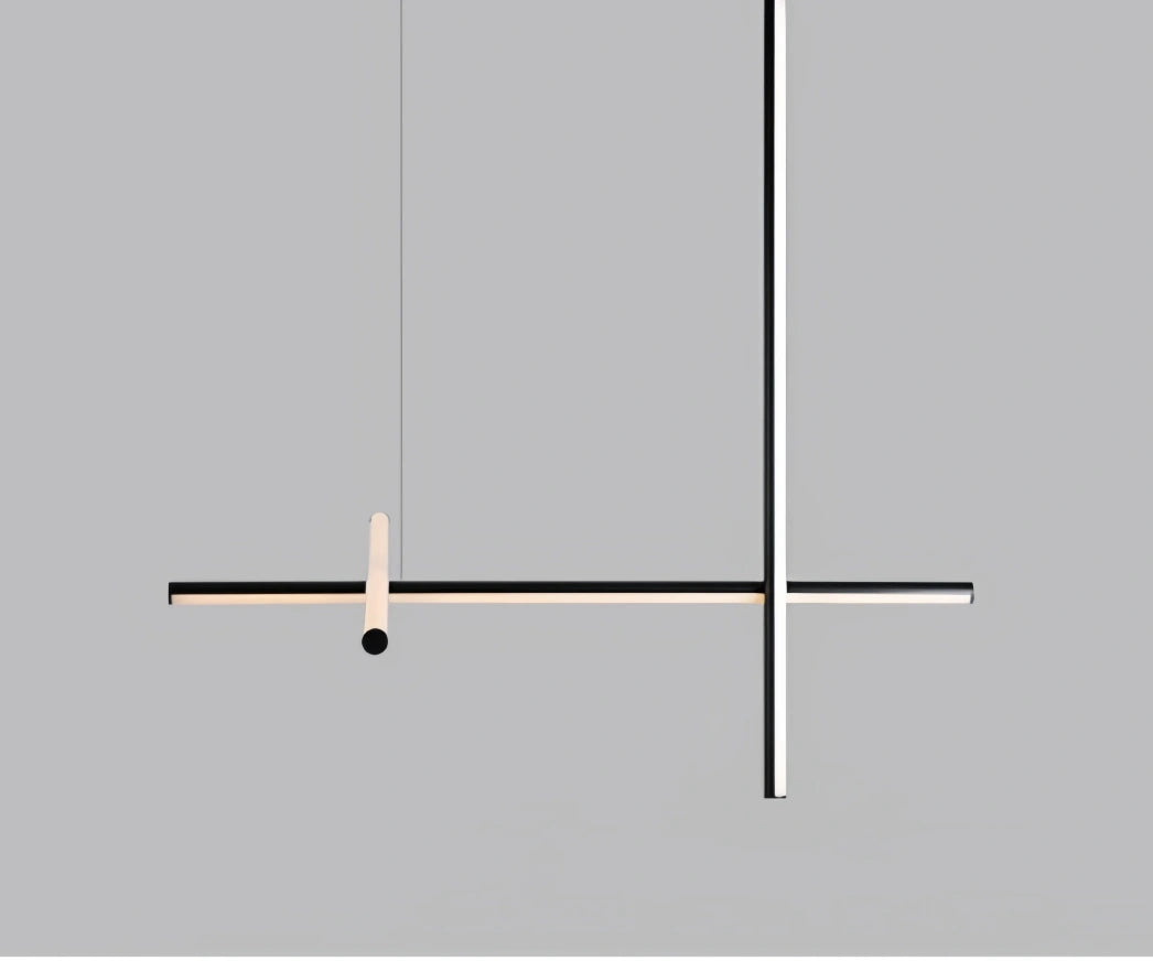 Minimalist Modular Aluminum Tube LED Chandelier