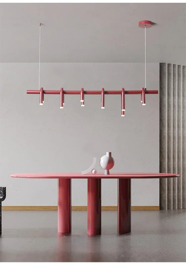 Calder Red Tube Chandelier