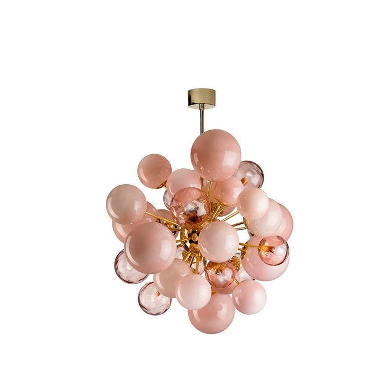 Sweet Bubbles Glass Chandelier, Pink