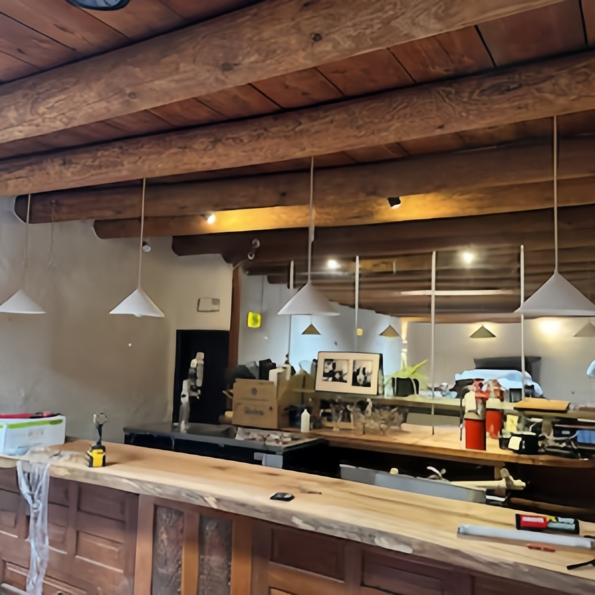 Rustic White Ceramic Pendant Light for Kitchen & Dining