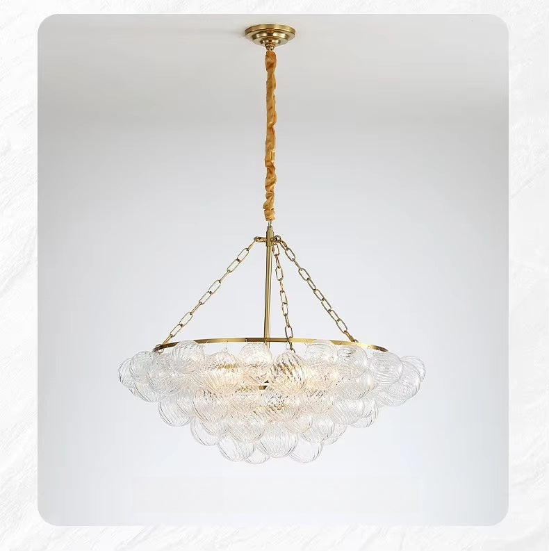 Colette Floating Bubbles 4-Tier Glass Chandelier