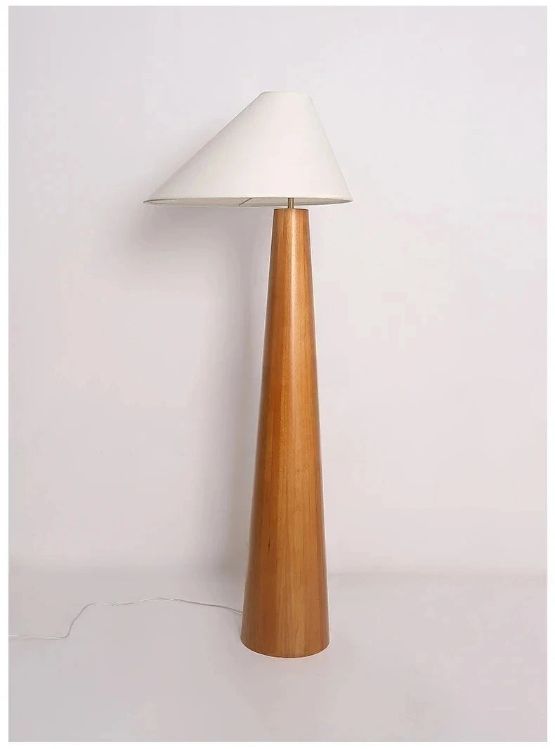 Bereta Oak Conical Wood Floor Lamp