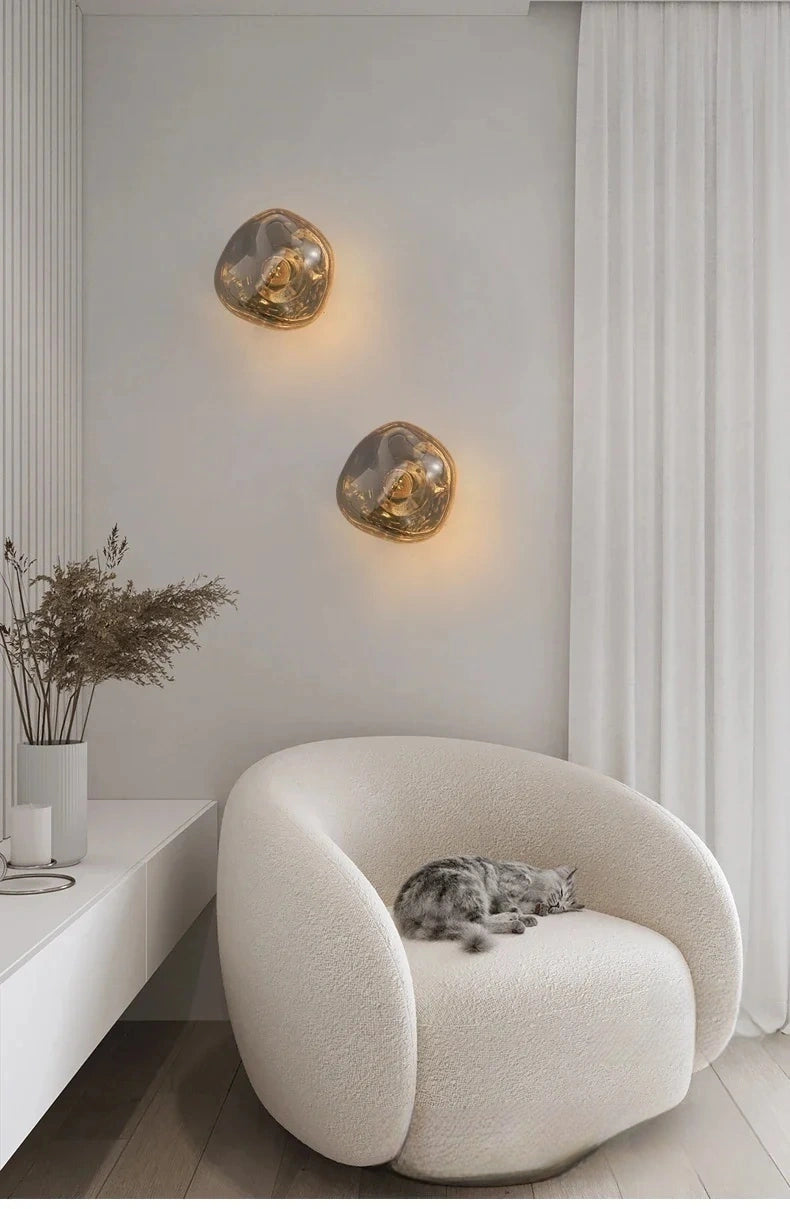 Tambora Lava Wall Sconce, Bulb Version