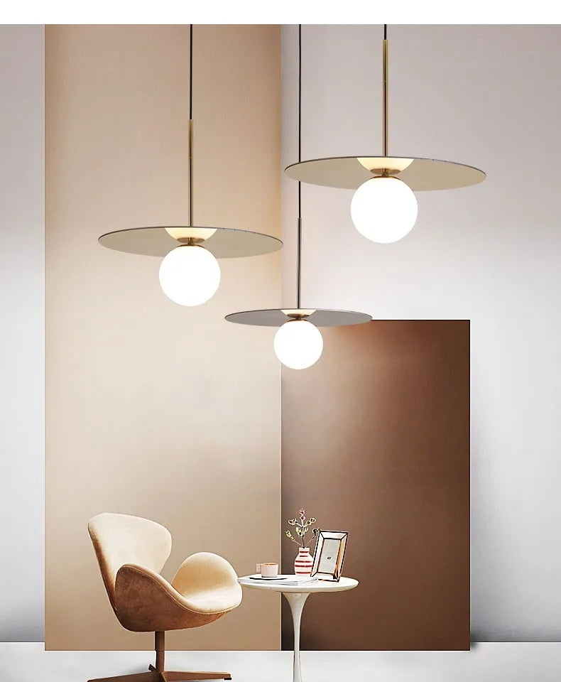 Orion Disc Globe Pendant Light