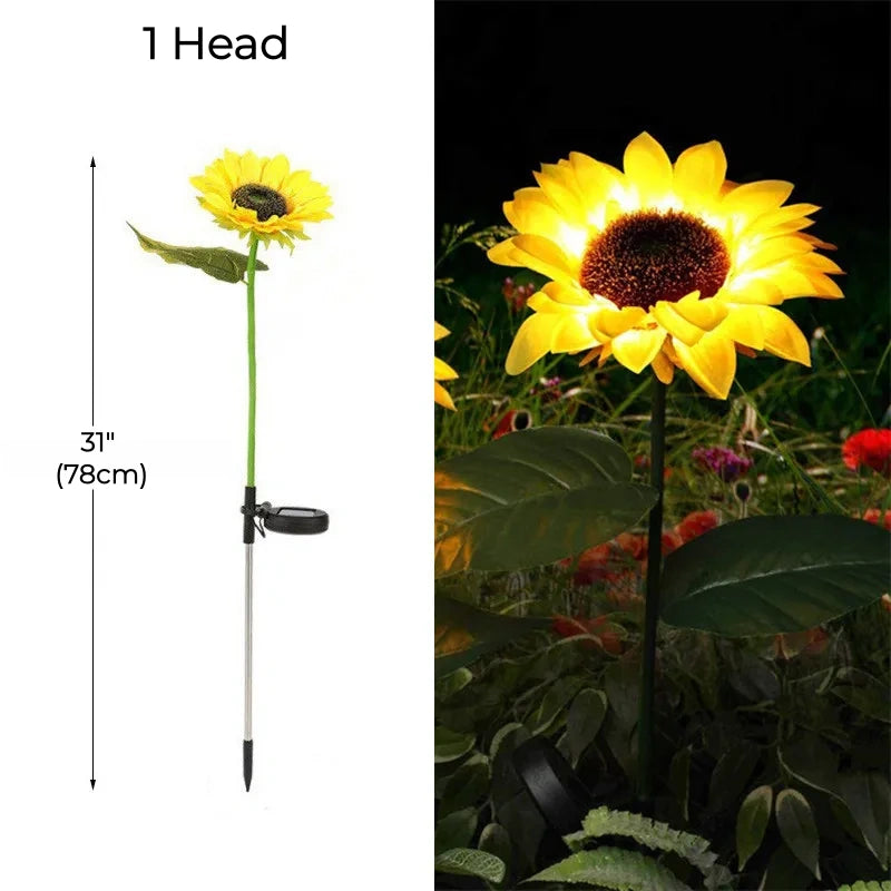 Sunflower Solar LED Flower Light