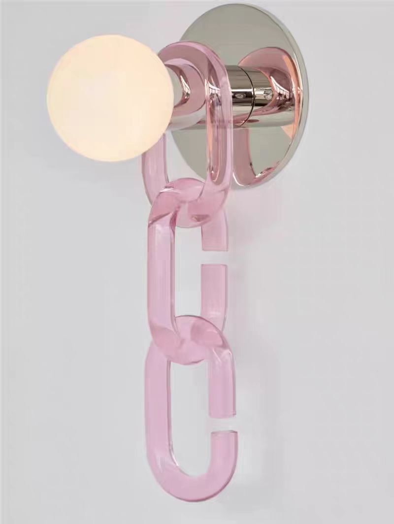 Hanging Chain Wall Sconce with Globe