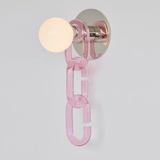 Hanging Chain Wall Sconce with Globe