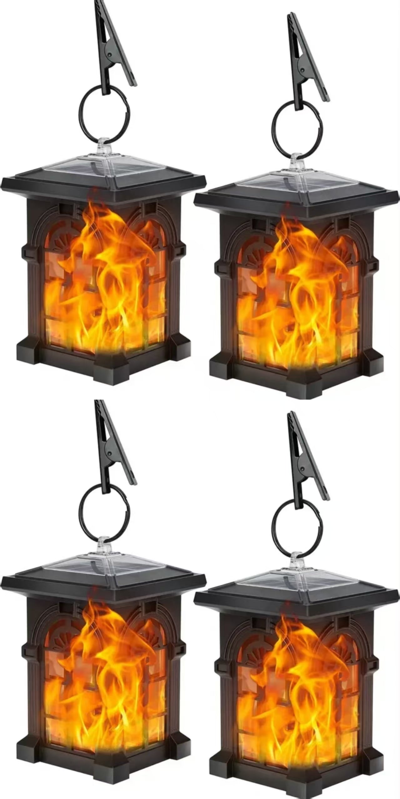 Windsor Flickering Flame Solar Hanging Lantern