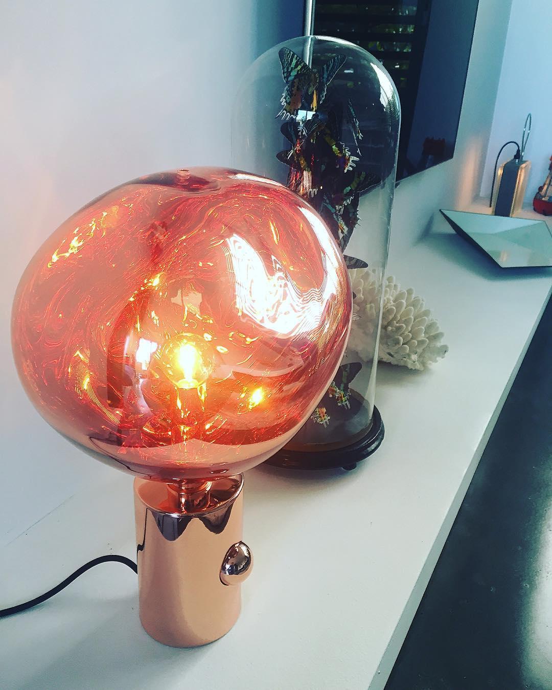 Tambora Lava Cylindrical Table Lamp with Plug