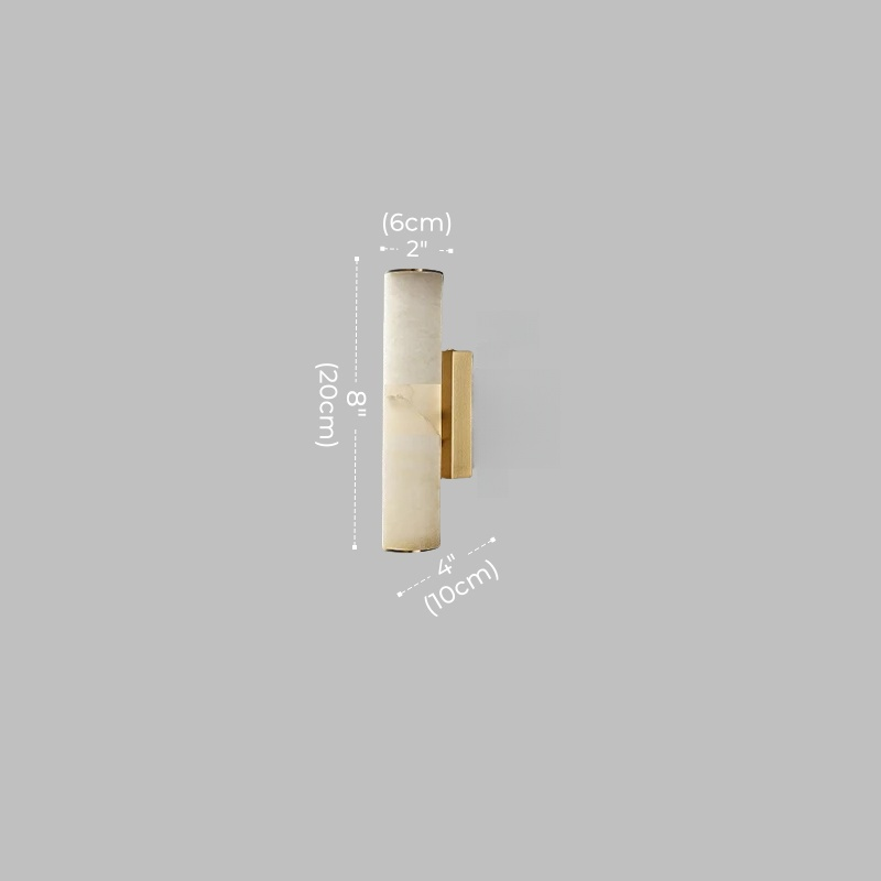 Daphne Laurel Tube Alabaster Wall Sconce
