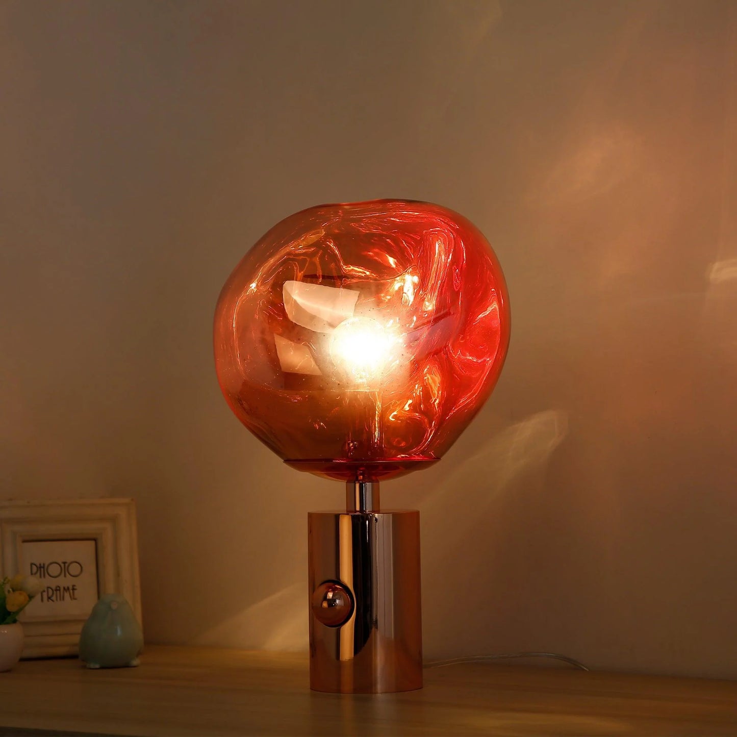 Tambora Lava Cylindrical Table Lamp with Plug