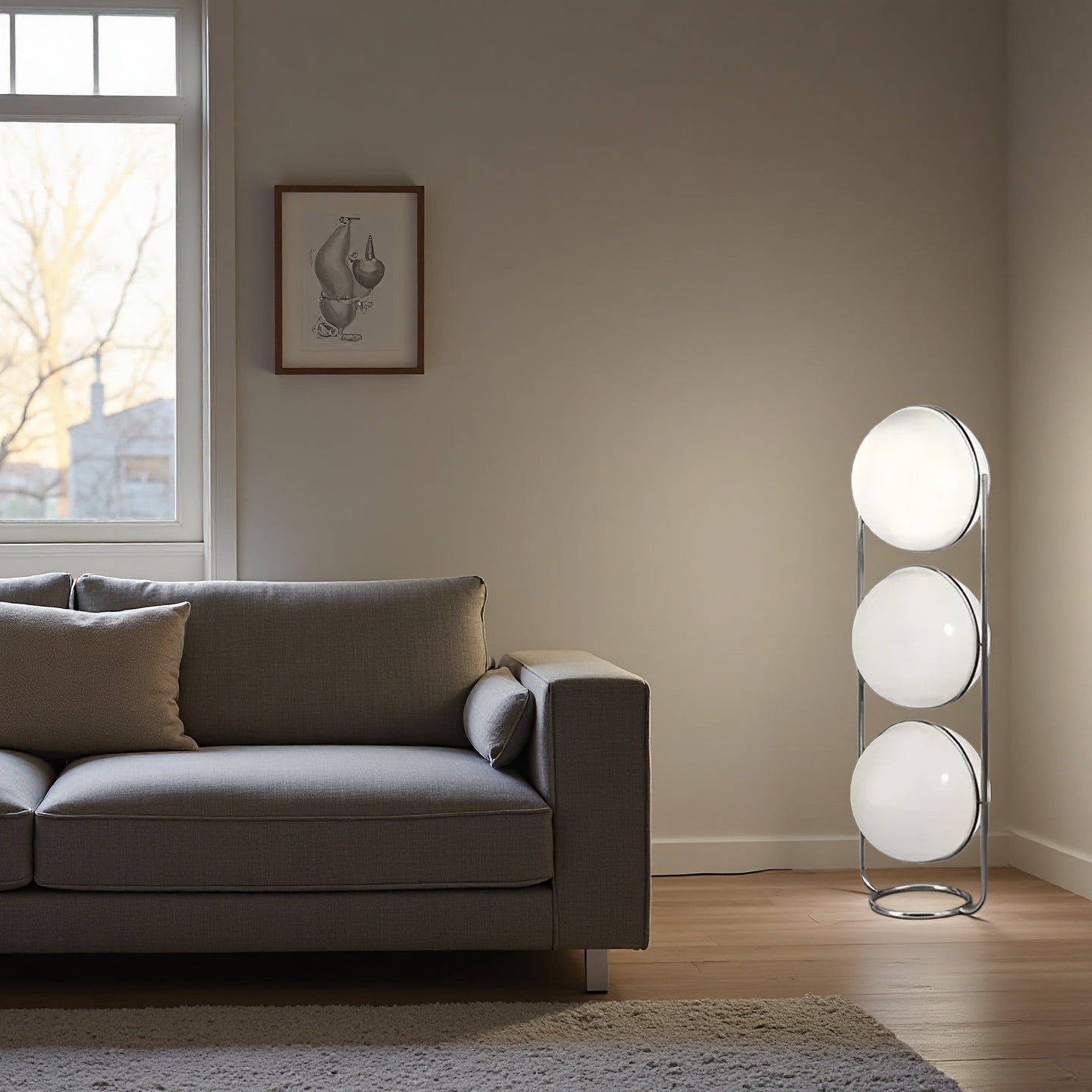 Home Decor Metal Chrome Desk Floor Lamp for Living Room