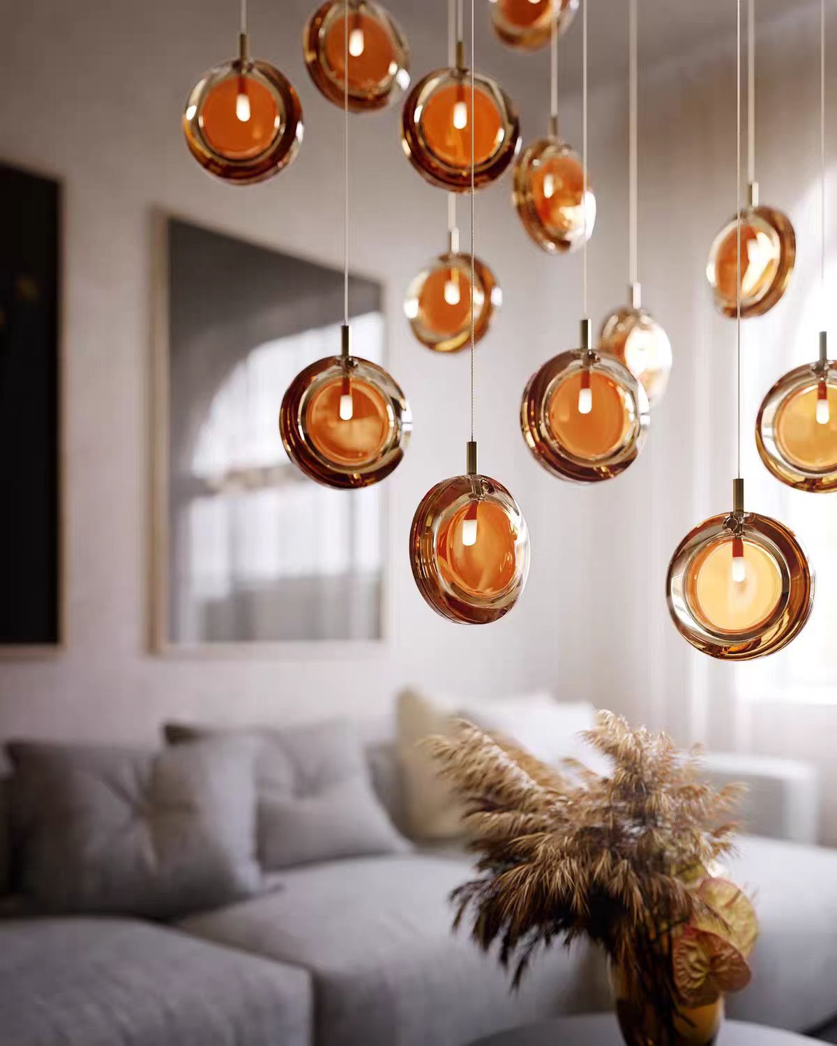 Nordic Acrylic Staircase Cluster Pendant Light