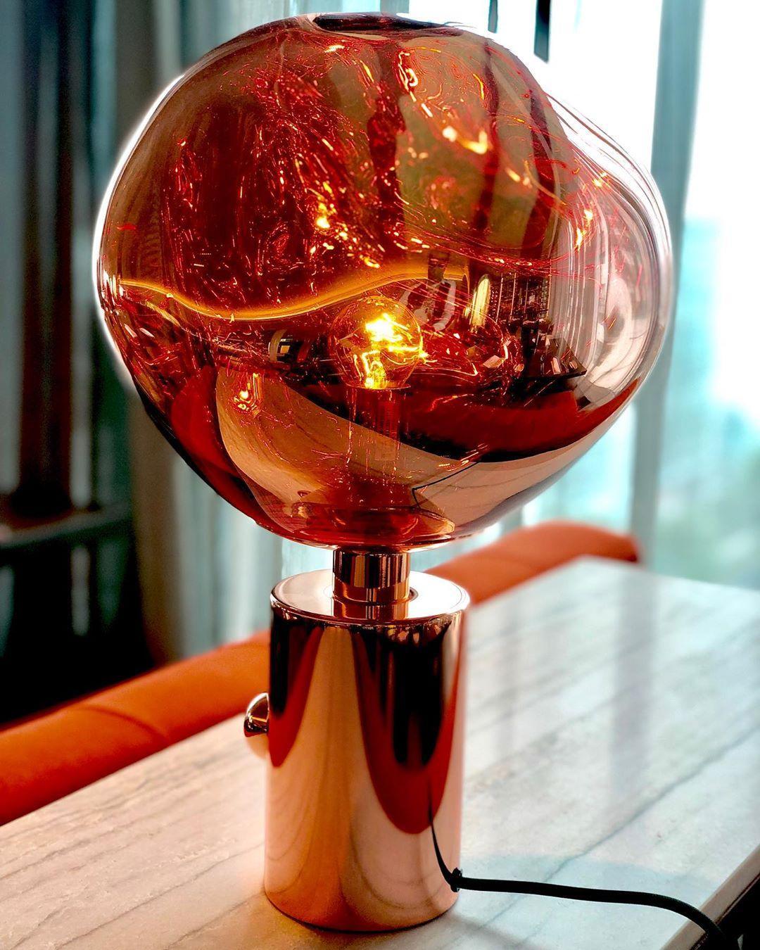 Tambora Lava Cylindrical Table Lamp with Plug