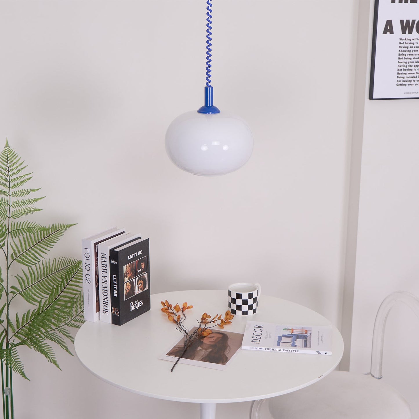 Spring Wire Adjustable Pendant Light