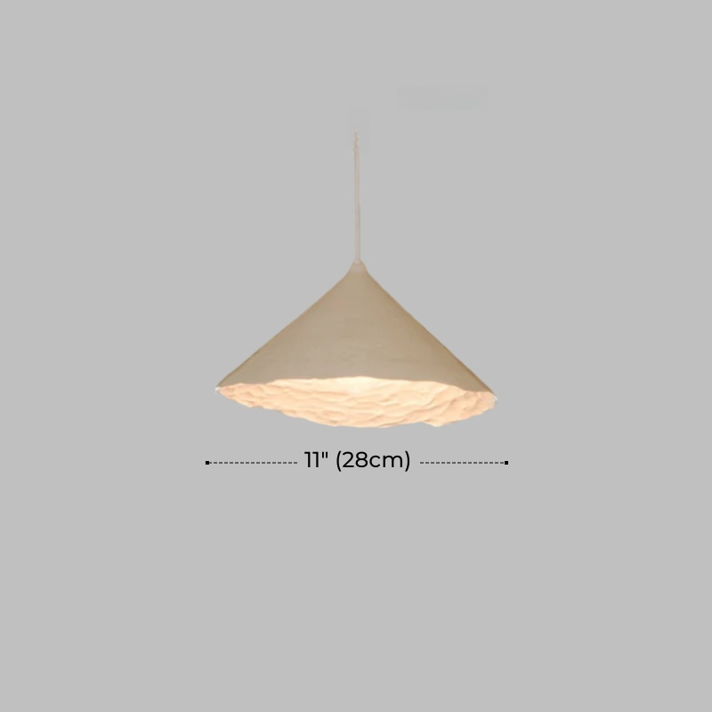 Rustic White Ceramic Pendant Light – Organic Modern Style