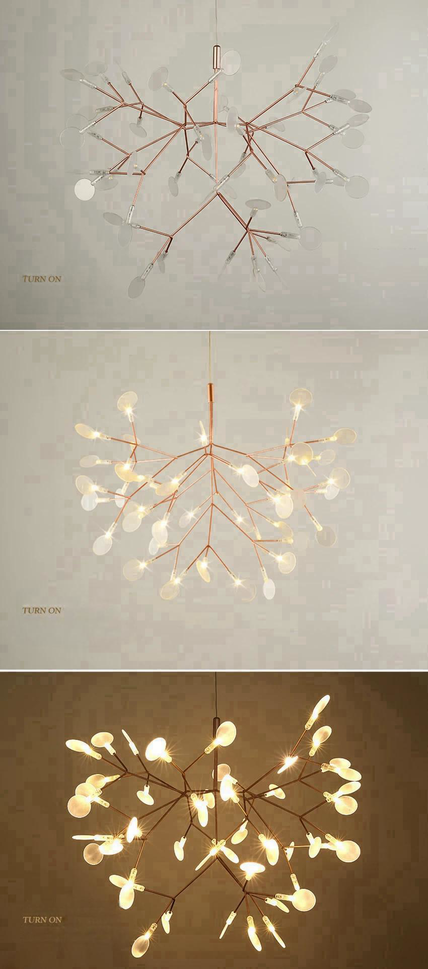 Rose Gold 63 Lights Tree Branches Chandelier