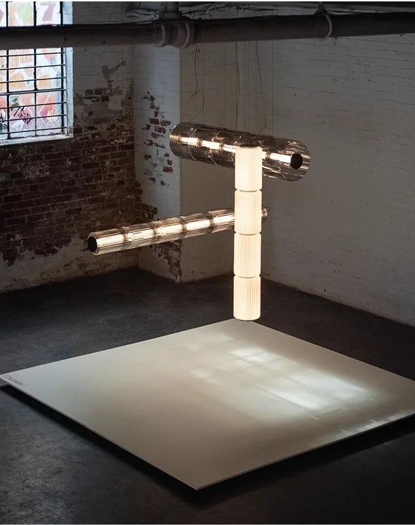 Mallory Column Glass Vertical Pendant Light
