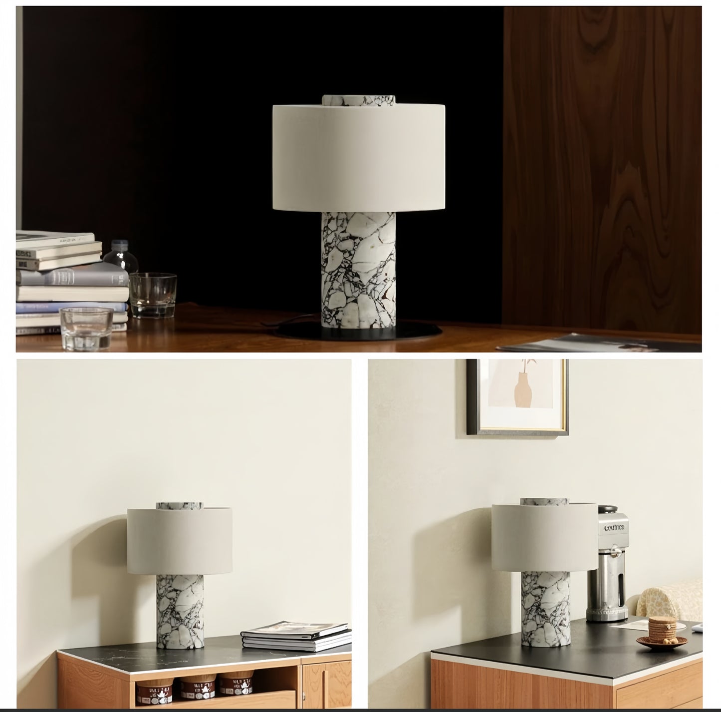 Bianca Portable Marble Table Lamp