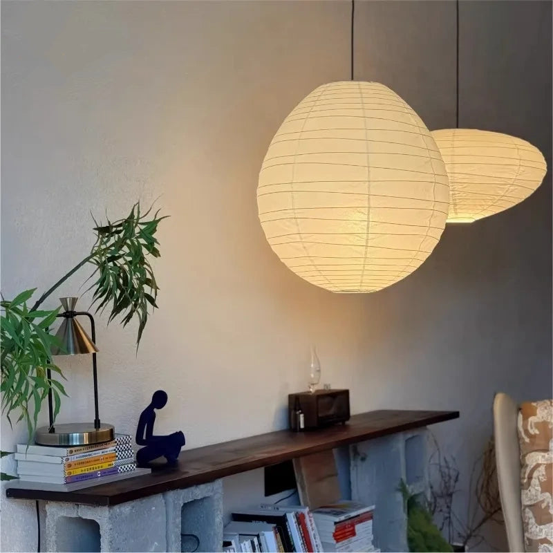 Aki Rice Paper Globe Pendant Light