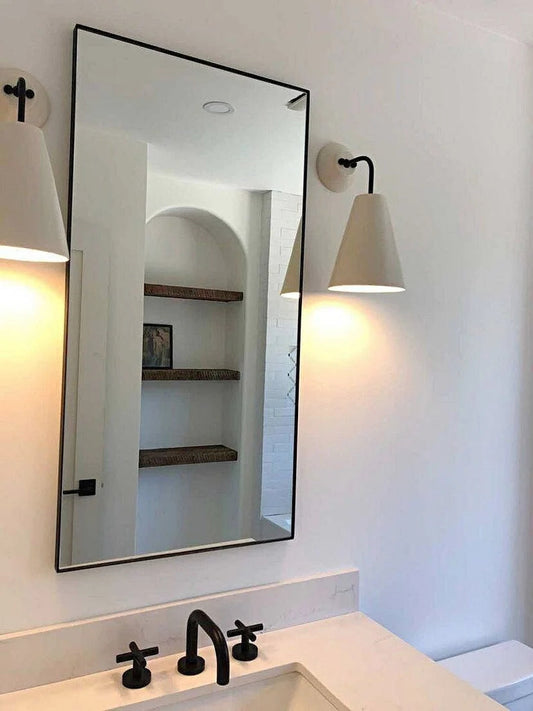 Rustic White Bathroom Wall Sconce