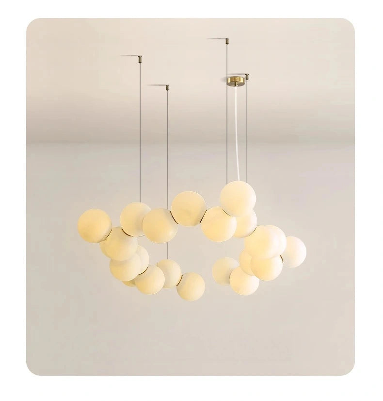 Cloud Linked Bubble Chain Pendant Light