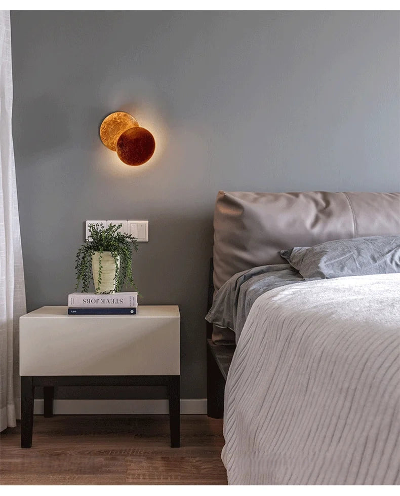 Moon Phase Metal Wall Lamp