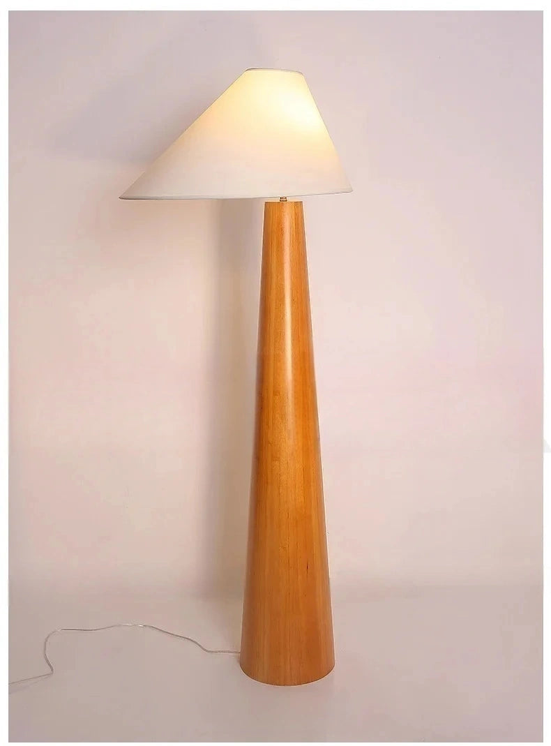 Bereta Oak Conical Wood Floor Lamp