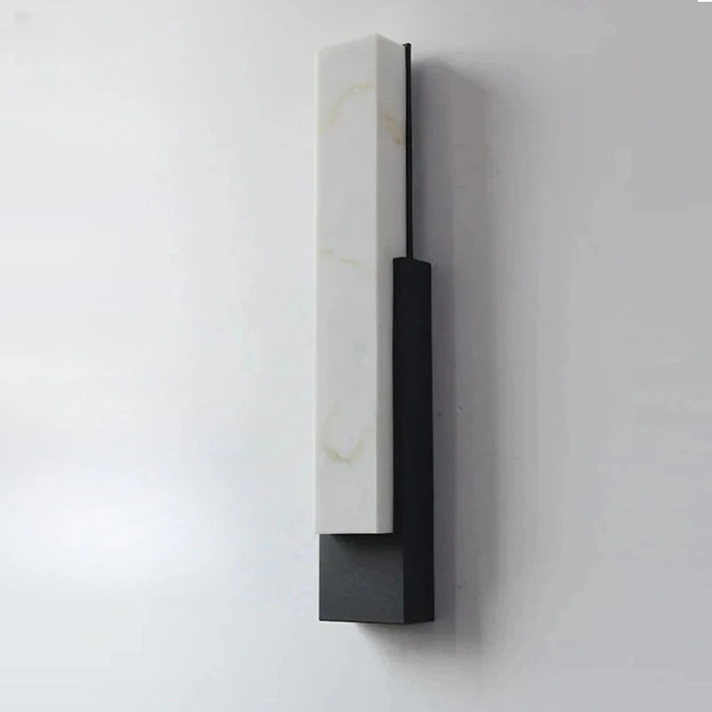 Outdoor Minimalist Alabaster LED Wall Sconce, Waterproof