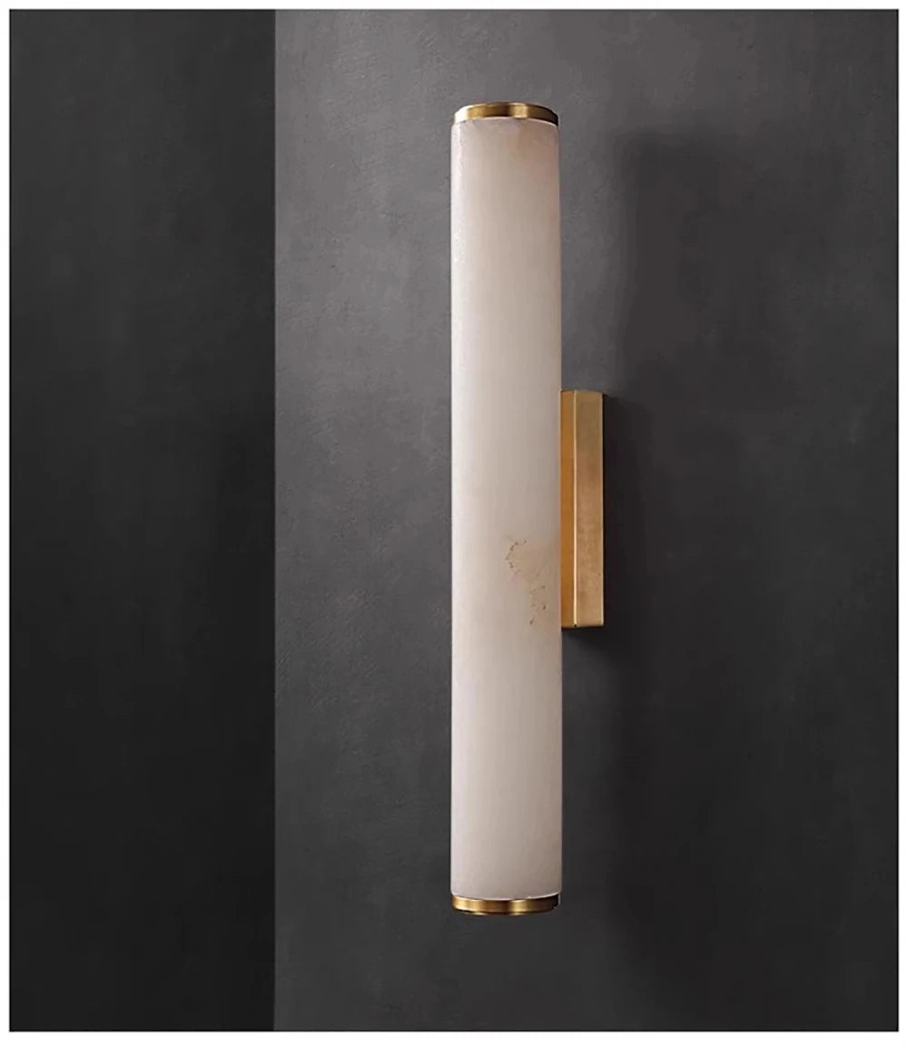 Daphne Laurel Tube Alabaster Wall Sconce