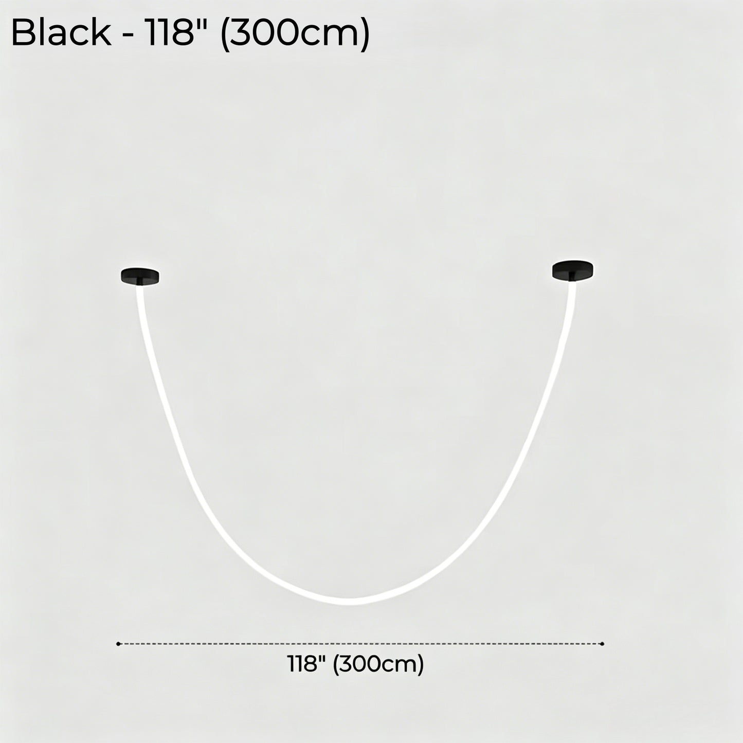 Minimalist Flexible LED Tube Chandelier