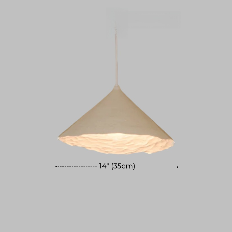 Rustic White Ceramic Pendant Light – Organic Modern Style