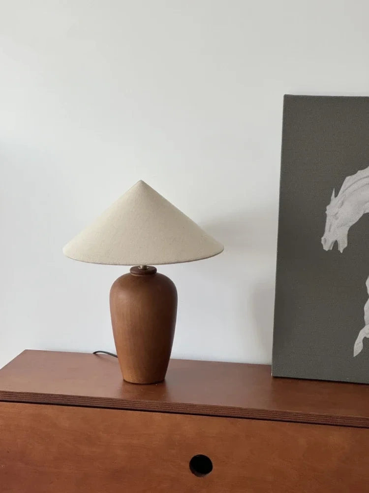 Alden Walnut Wood Table Lamp