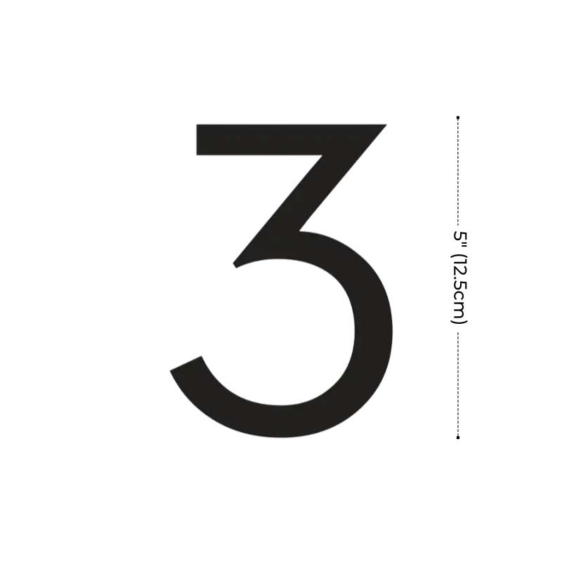 Modern Residential LED House Number Light, Outdoor & Waterproof