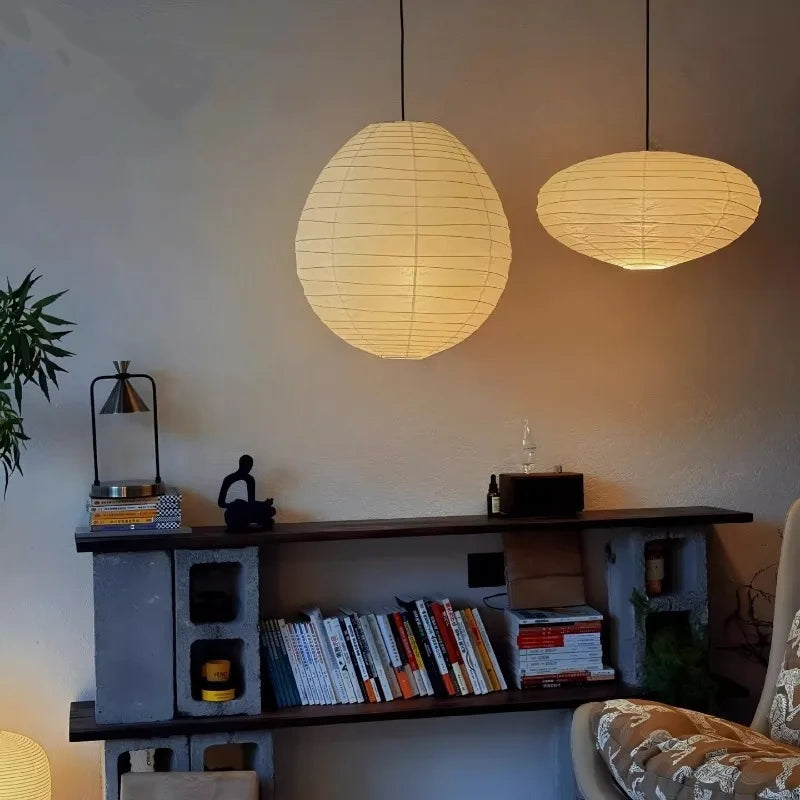 Aki Rice Paper Globe Pendant Light
