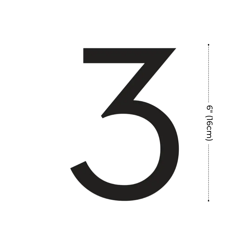 Modern Residential LED House Number Light, Outdoor & Waterproof