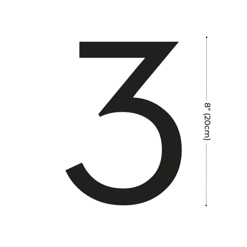 Modern Residential LED House Number Light, Outdoor & Waterproof