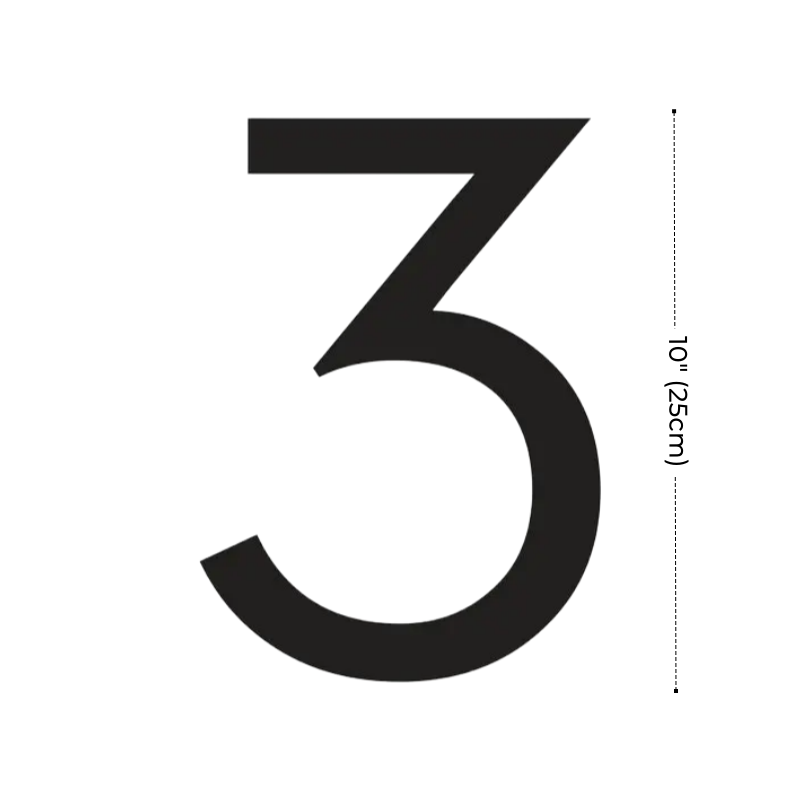 Modern Residential LED House Number Light, Outdoor & Waterproof