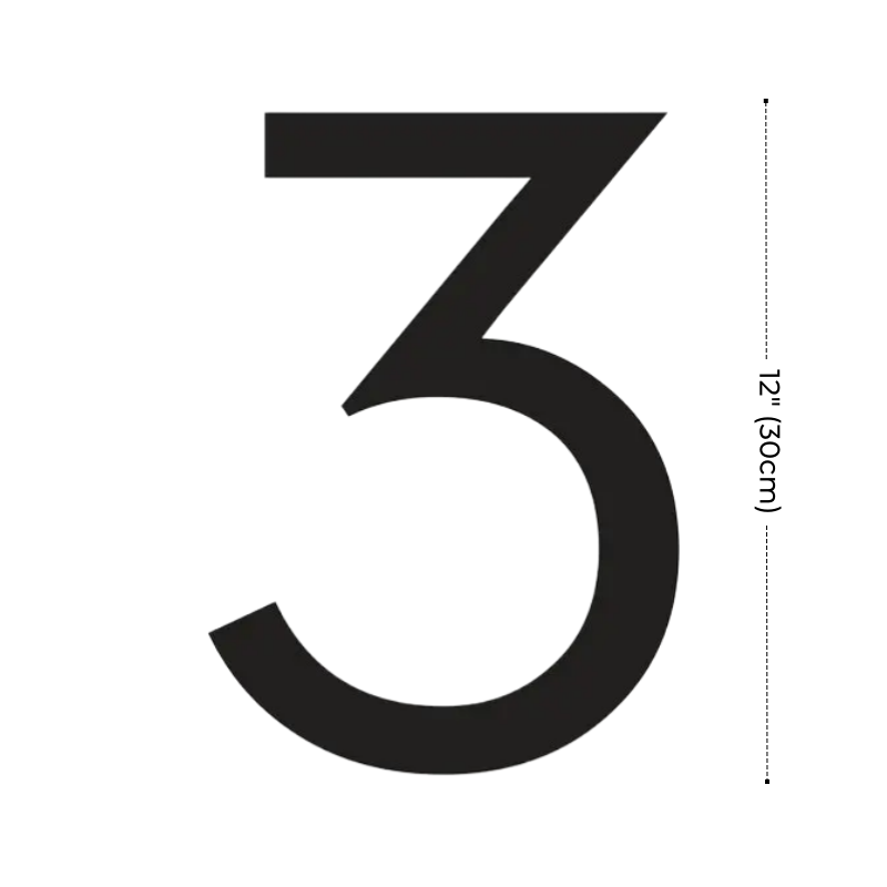 Modern Residential LED House Number Light, Outdoor & Waterproof