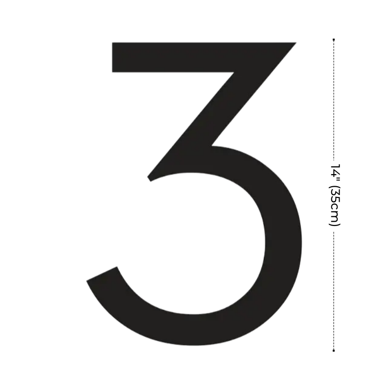 Modern Residential LED House Number Light, Outdoor & Waterproof