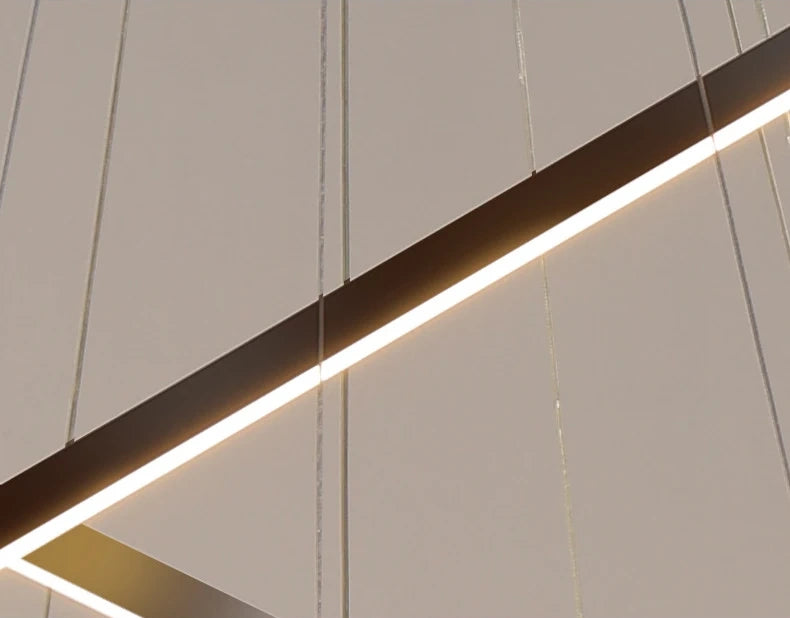 Hoell Geometry Layered Multi-Layers LED Chandelier, Black