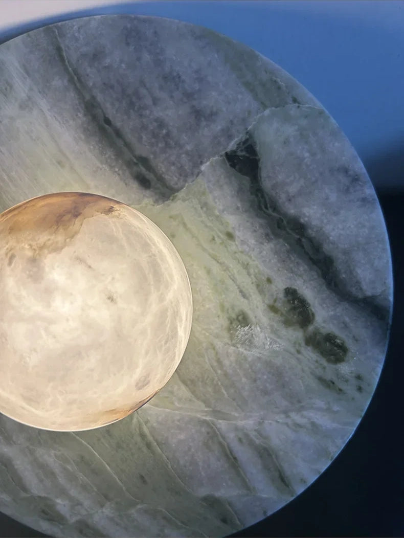 Luna Alabaster Disc Wall Light